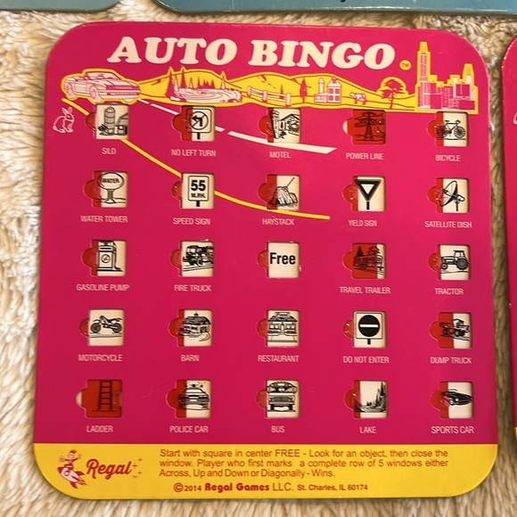 7 Road auto car trip bingo cards - Picture 3 of 8
